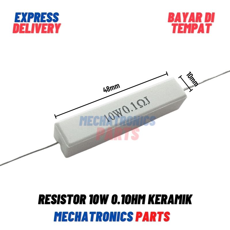 Resistor 10W 0.1Ohm Keramik