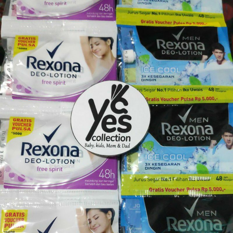 Rexona deodoran deo ketiak Spirit cewek ungu ice cool cowok sachet pcs saset rencengan grosir