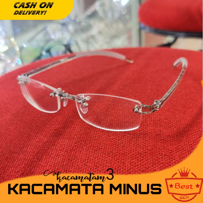 Kacamata Rimles-Kacamata minus bonus tempat Kacamata,lap,cairan pembersih kacamata