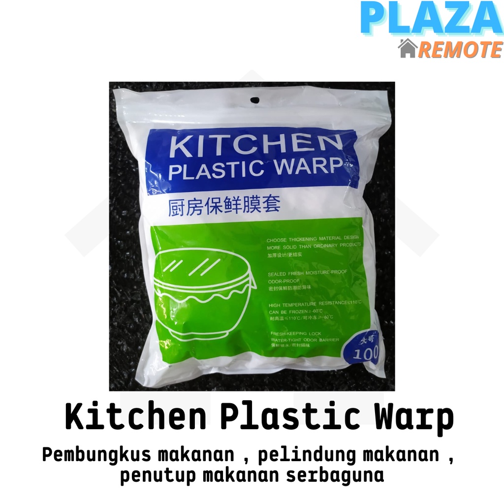 Penutup Penyimpanan Makanan Pembungkus Plastik Sekali Pakai isi 100 pcs