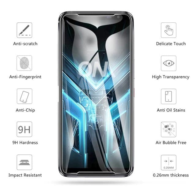 Asus Rog Phone 6 Rog 6 Pro Rog 5s Pro Rog 5  Tempered Glass Clear Anti Gores Kaca