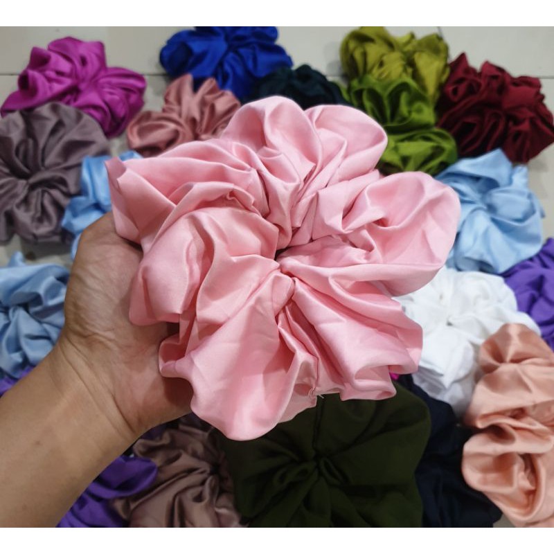 SCRUNCHIE Satin SUPER JUMBO PREMIUM INNER KUNCIR HIJAB CEPOL HIJAB