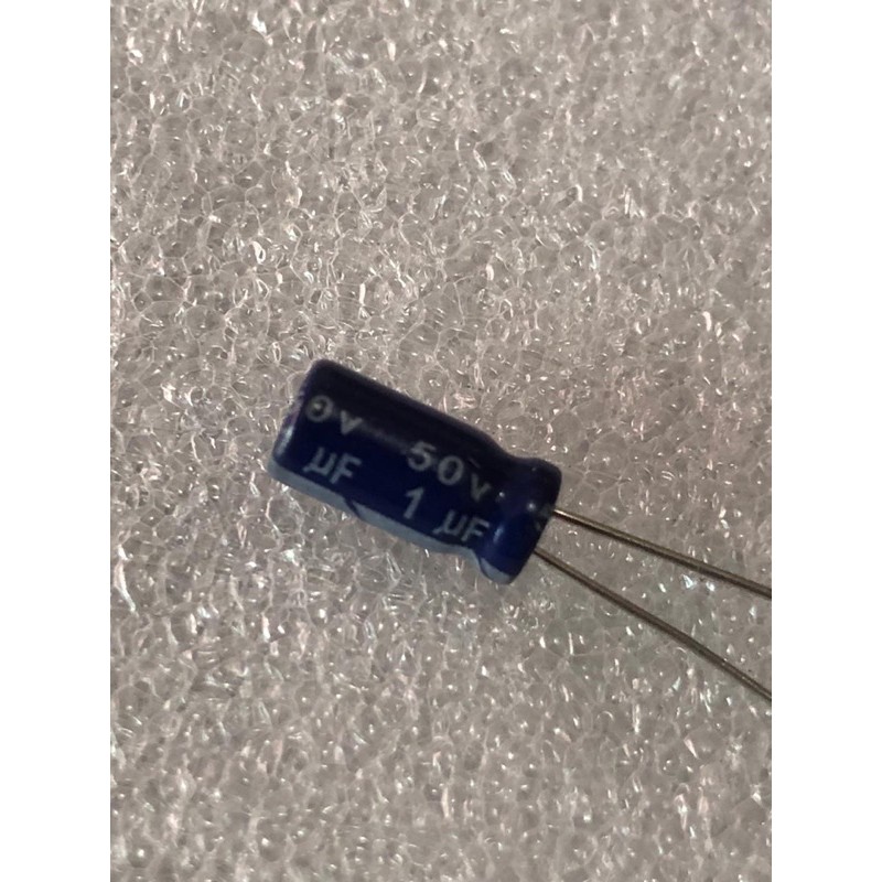 100Pcs Capacitor Elco 1uf 50v Kapasitor Elko 1uf 50v