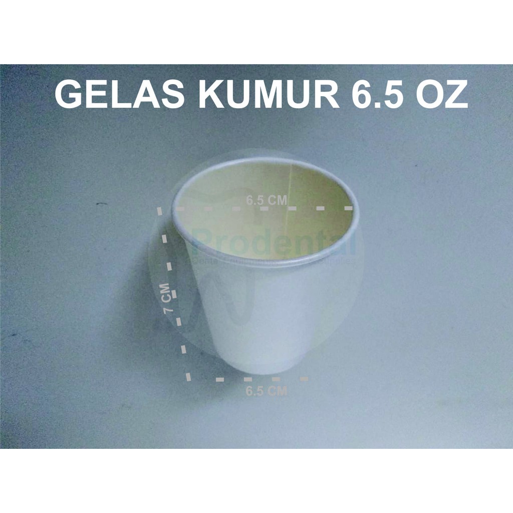 Gelas kumur pasien disposable dokter gigi / paper cup 6.5 oz