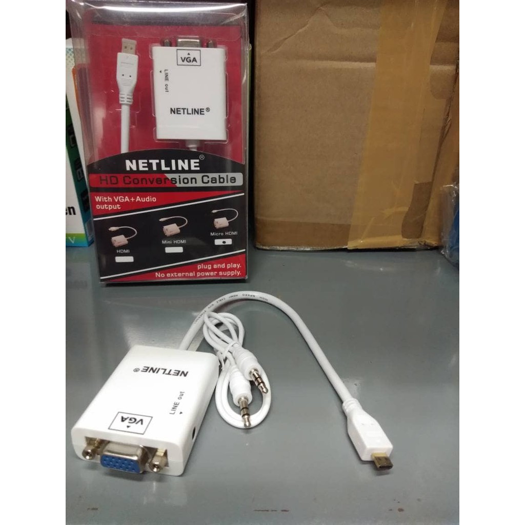 Netline Micro HDMI to VGA Adapter with Audio