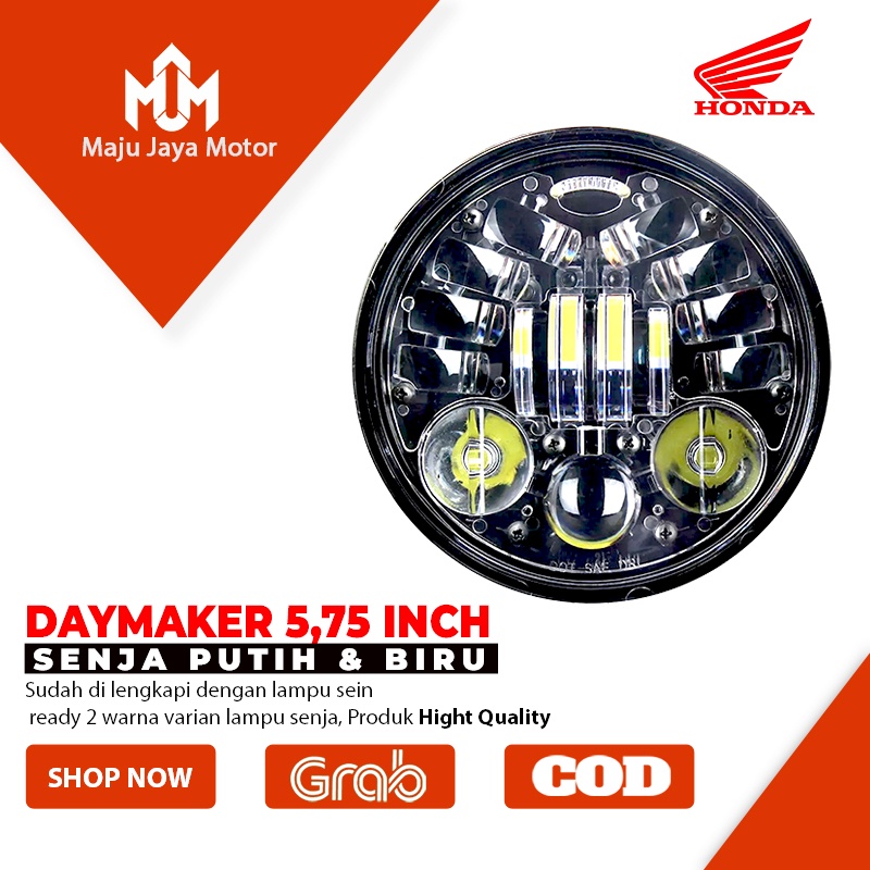 Headlamp Lampu Depan Daymaker 16 Led 5 75 Inch Set Batok L2G Rx King Cb Tiger Ninja Vixion Bulat Senja Putih Dan Biru