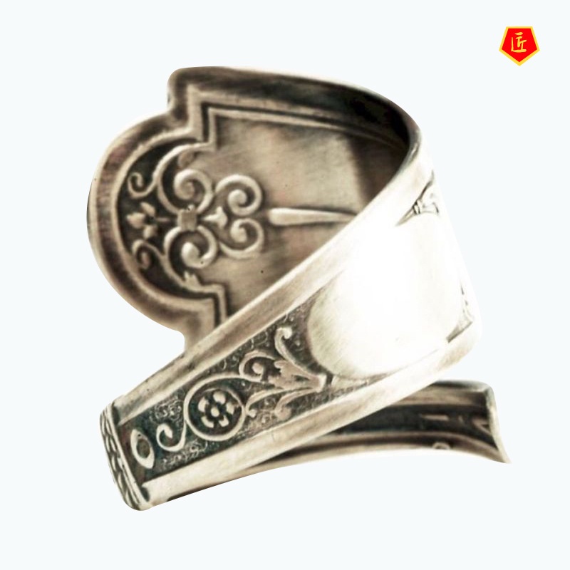 [Ready Stock]New Retro Silver Angel Cupid Ring