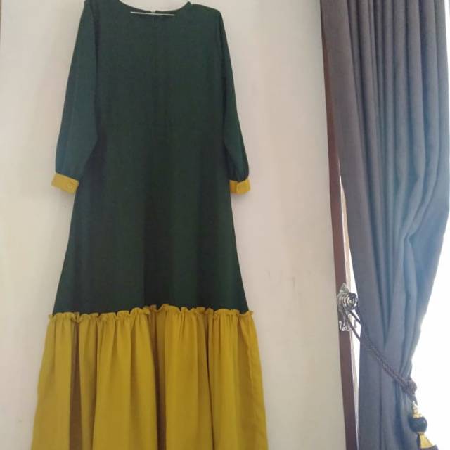 Gamis Rempel Kombinasi / Gamis Susun / Gamis Mayung / Gamis Syar'i