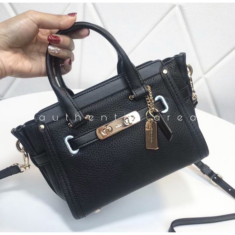 READY STOCK - Coach Swagger 21 Pebbled - READY SIZE 21 DAN SIZE 27 ORIGINAL FACTORY OUTLET COACH