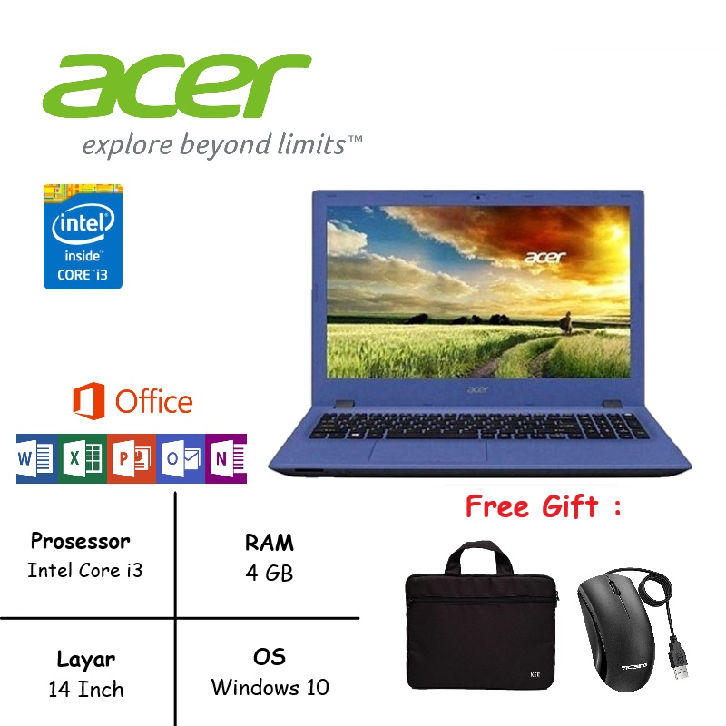 SPECIAL SALE! Laptop Acer intel core i3 RAM 8GB SSD 240GB WINDOWS 10