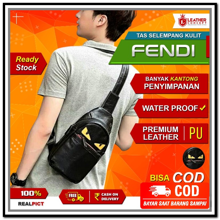 Best Tas Selempang Pria Kamera Slempang G1R3 Tas Slempang Distro  LP889 Tas Selempang Kulit Fendi