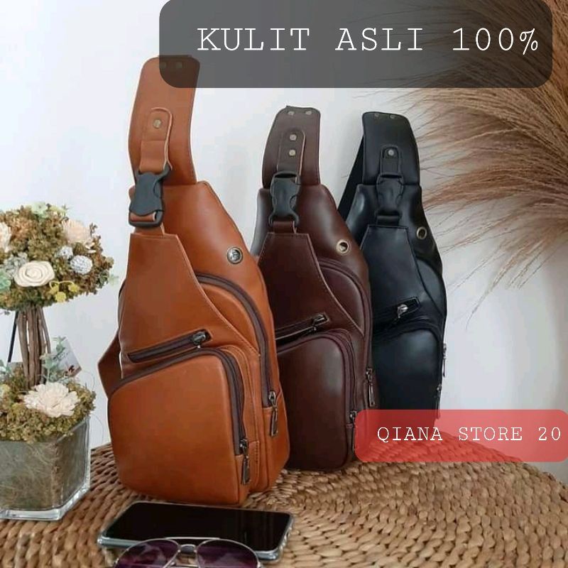 Tas Slempang Kulit Asli Sapi Terbaru