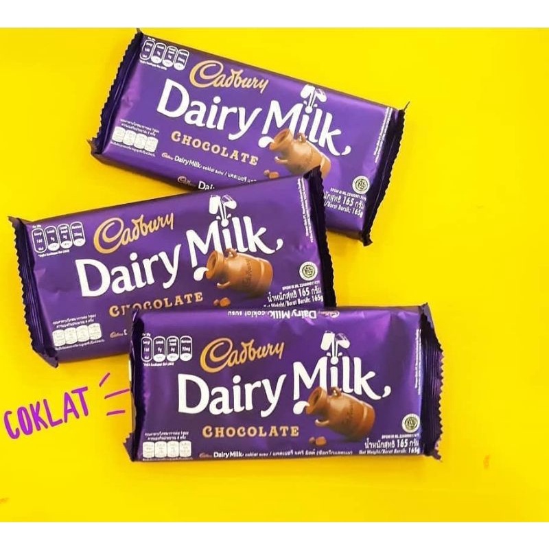 

coklat cadbury dairy milk 165gr