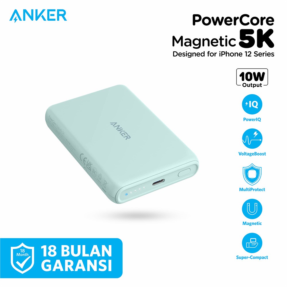 Anker A1619 Powerbank Anker Powercore magnetic 5k Designed for Magsafe Series