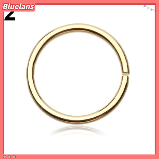 1pc Cincin Tindik Hidung Bahan Baja Tipis Ukuran 0.8mm