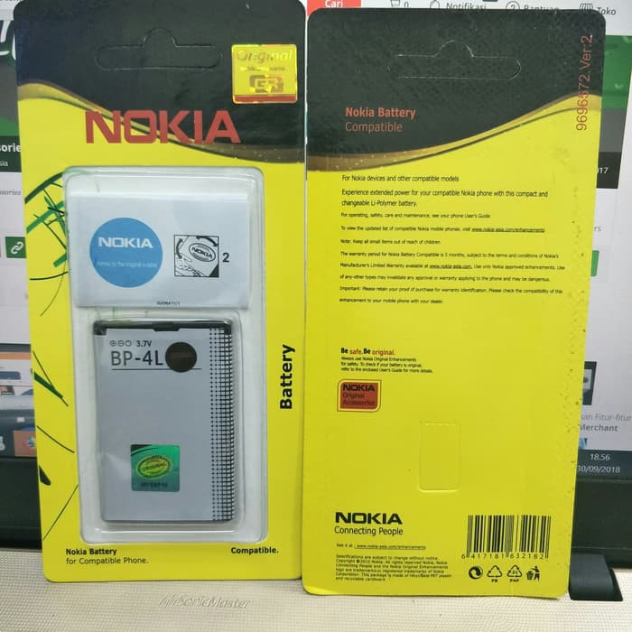 Baterai Battery Original NOKIA BP4L BP-4L E63 E71 E90 E72 E52