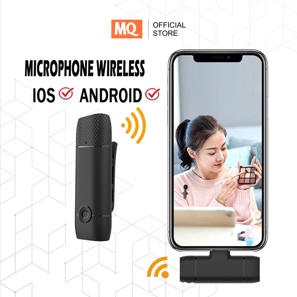 [MQ] Wireless Lavalier Microphone Mini Mic for Android Phone Lightning &amp; Type-C