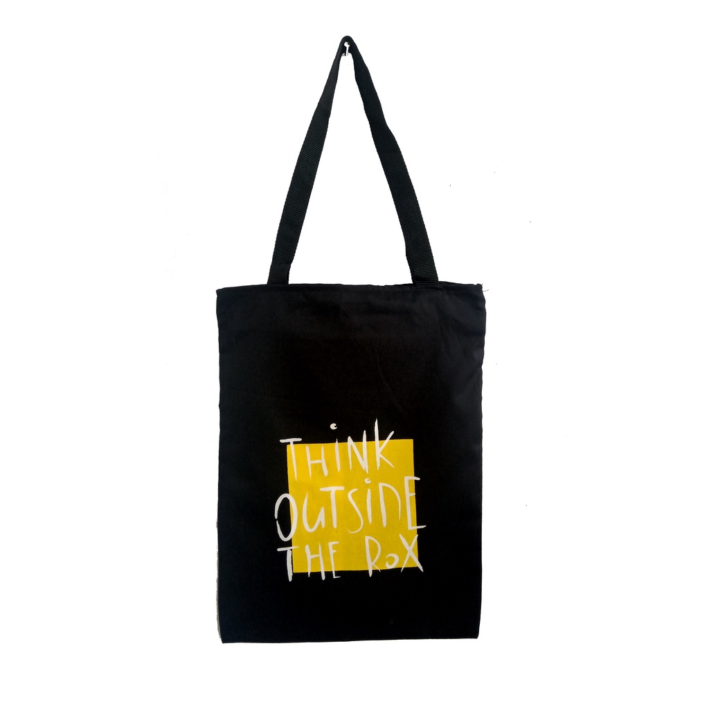 TOTEBAG Think Outside Of The Box bahan drill halus premium (limited edition)  || Kiiyoomii ||