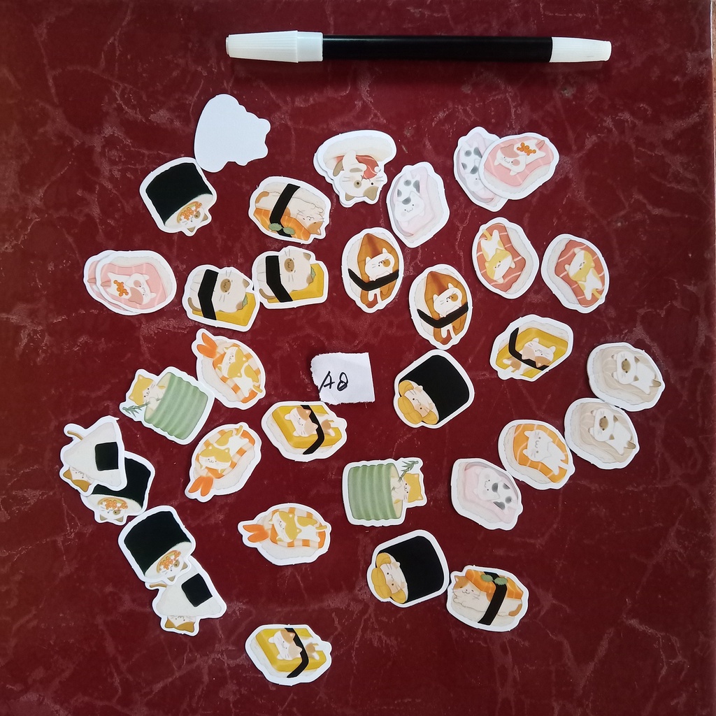 

1 buah stiker sushi sticker makanan bahan journaling hiasan buku catatan hiasan jurnal cute