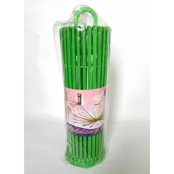 GANTUNGAN BAJU BAYI 30 STICK HANGER BULAT FOLDING PAYUNG PLASTIK