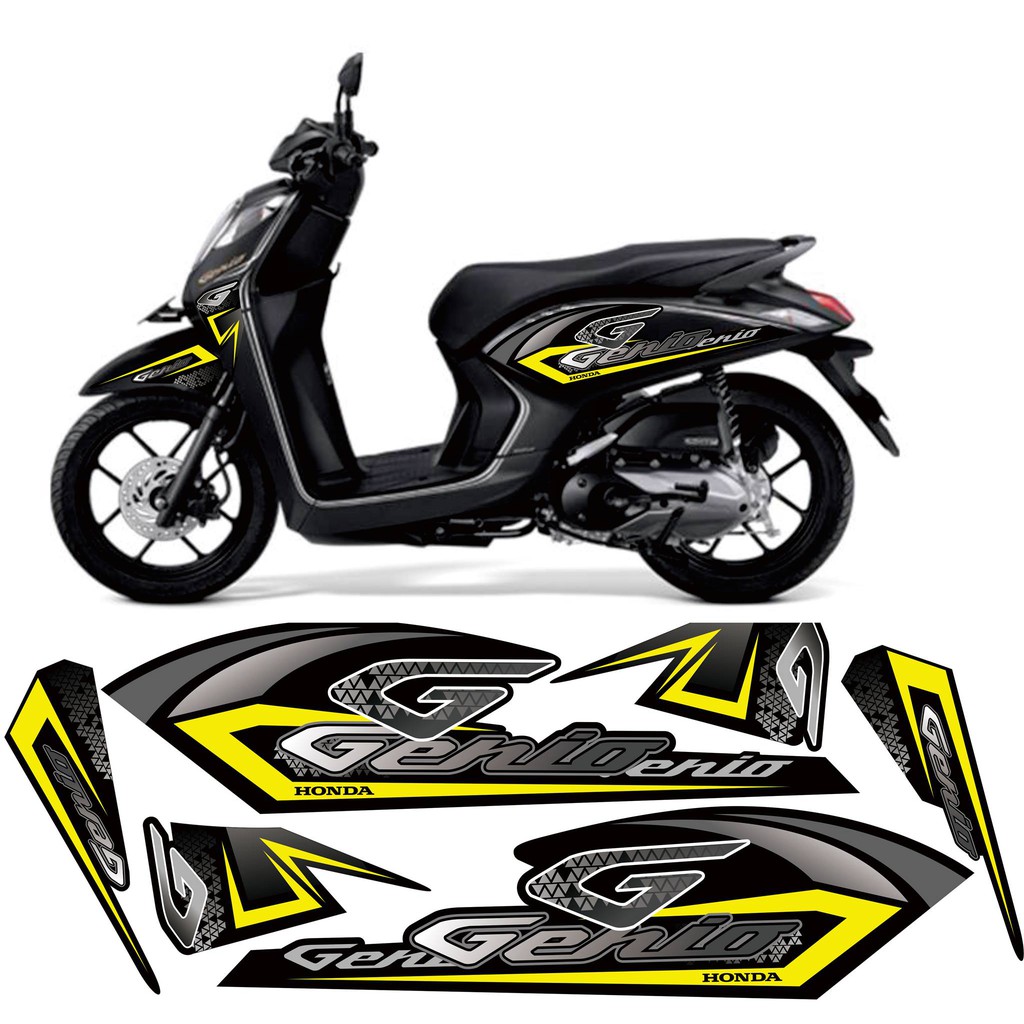 STRIPING GENIO STICKER VARIASI MOTOR GENIO STICKER
