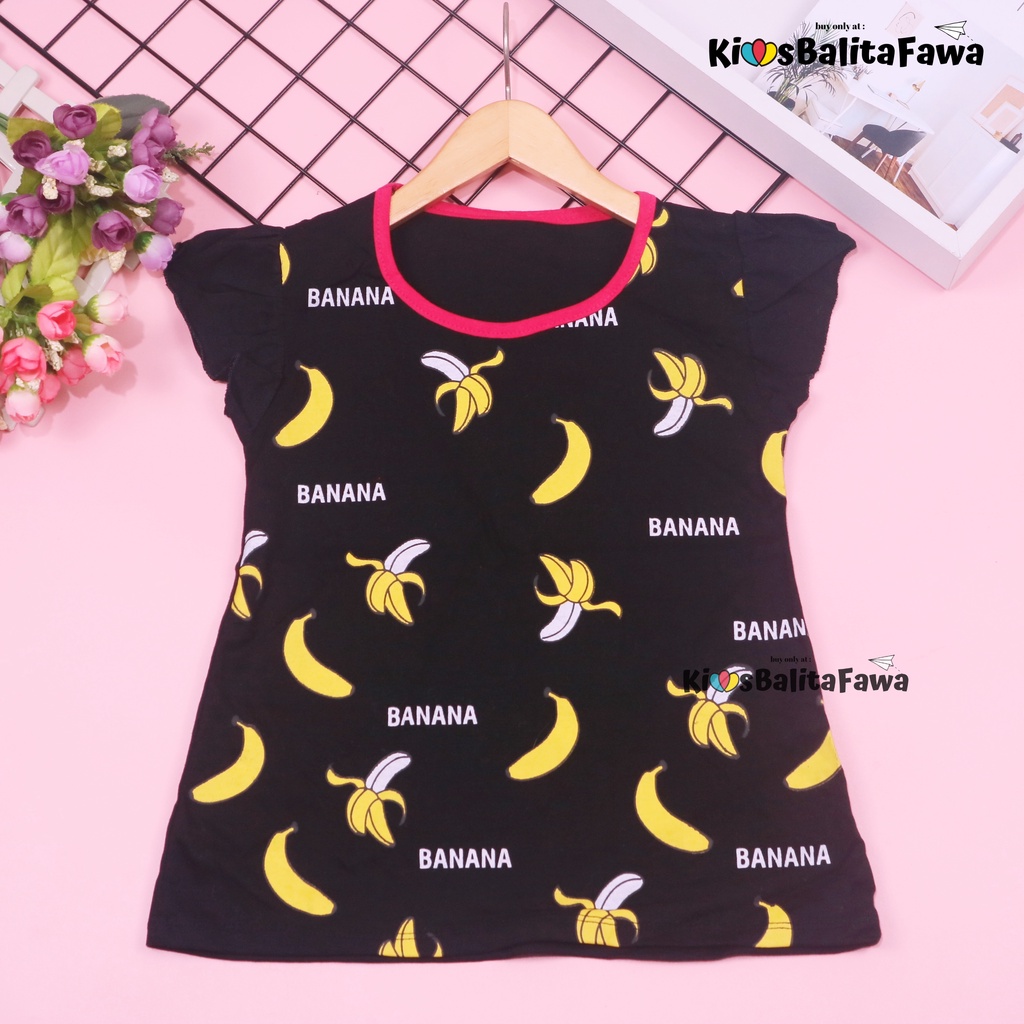 (LEBIH HEMAT ISI 3 PCS) Kaos Gemess 2-4 Tahun / Baju Anak Perempuan Lengan Pendek Karakter Polos Kartun Princess