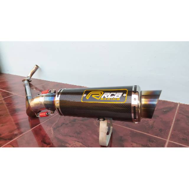 Knalpot Racing Kidal Kiri RCB Black Carbon Jupiter Z/Z1/Burhan Supra X 110 Shogun smash Astrea