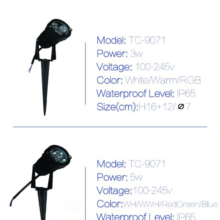 Lampu SOROT LED 5W BIRU WATERPROOF TAMAN TUSUK 5 W Watt SPOT