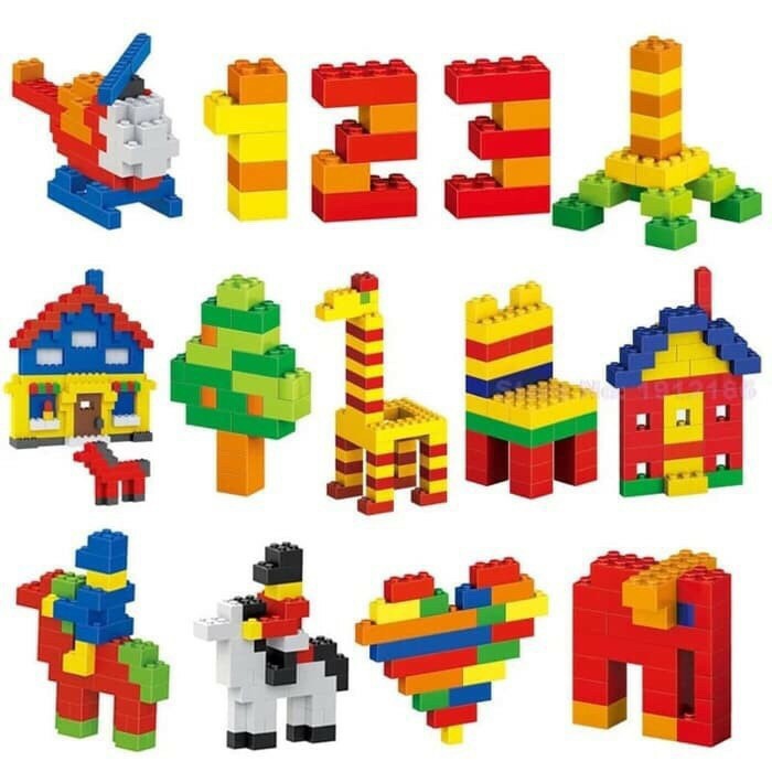 Mainan Anak Mainan Edukasi Mainan Balok Susun Isi 1000pcs Building Block Balok Susun Mainan Anak