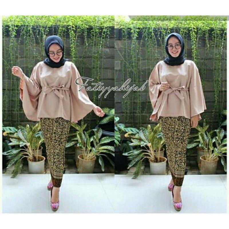 ATASAN KEBAYA BATWING TALI / KATALI KALILA BATWING modern kebaya jumbo kebaya batwing tali jumbo-8