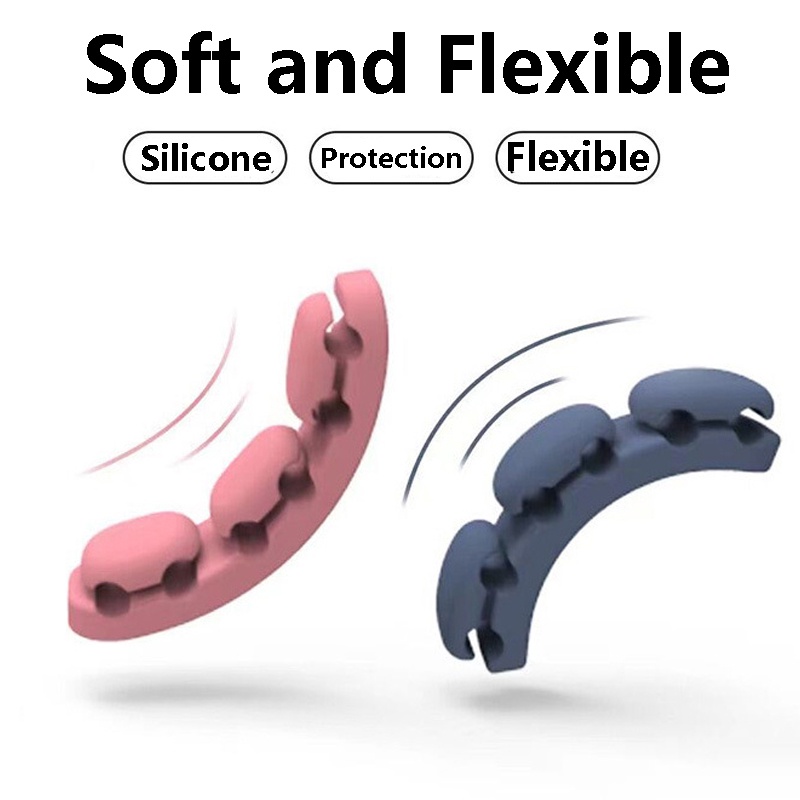 Klip Holder Pelindung Kabel Usb Flexible Bahan Silikon