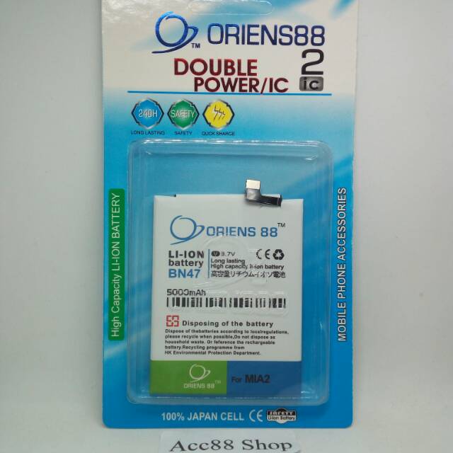 Baterai Batre Battery Double Power Xiaomi Redmi Mi A2 Lite BN47 OR88/ Oriens88