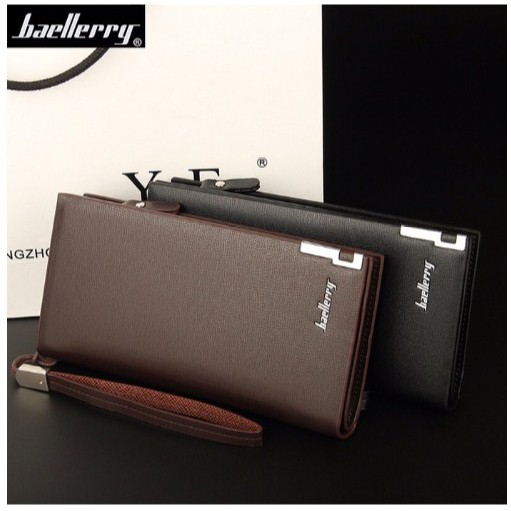 Dompet Panjang Lipat Dompet Kulit Pria Wanita Original Baellerry SW002 - Hitam