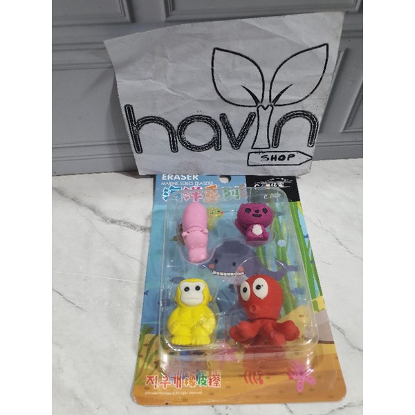 penghapus hewan/stip animal/hapusan lucu-H