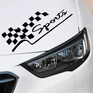  Stiker  mobil  Sticker  cutting sports bendera  racing  