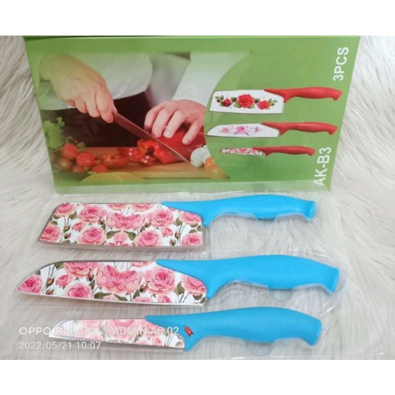 Pisau Set Motif Bunga