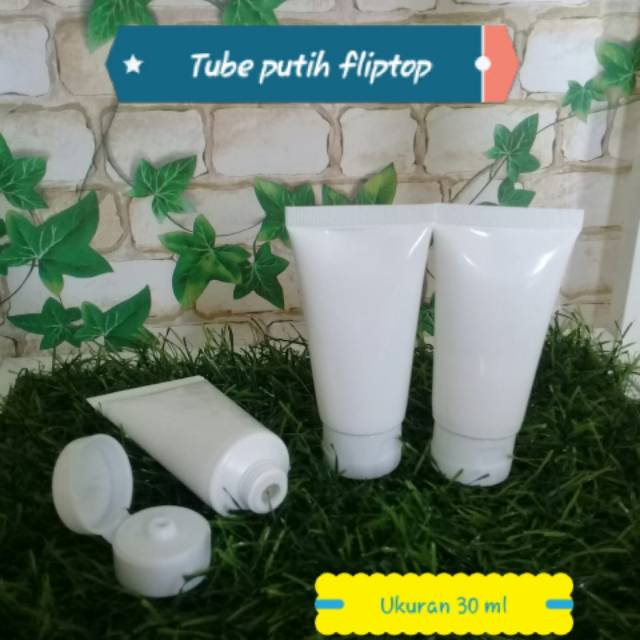 Tube 30 ml putih ( Botol 30 ml ) - fliptop