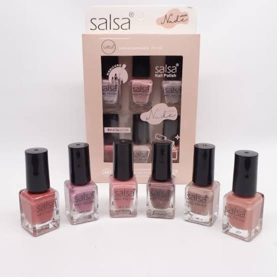 Salsa Nail Polish (Ecer) Nude Series 01 | Nude 02 | Matte Set A | Glossy Set B Cat kuku