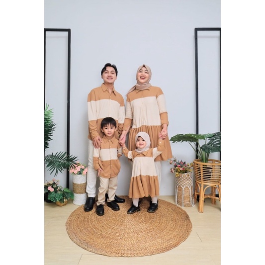 RACHIDKIDS / SERAGAM KELUARGA / FAMILY CASUAL SET / ADRIES FAMILY SET BROWN