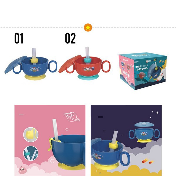 Baby Bowl - Mangkok Makan Bayi Anti Tumpah + Sippy Cup M237