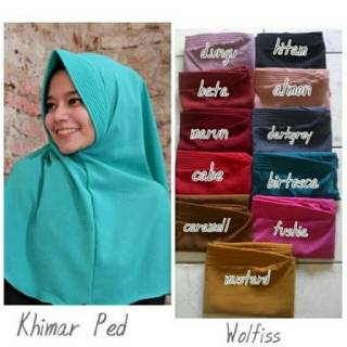 Promo grosir jilbab instan khimar simple pet bahan wolfis 