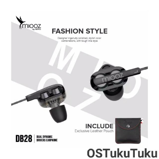 Hippo Miooz DB28 Dual Dynamic Drive Earphone