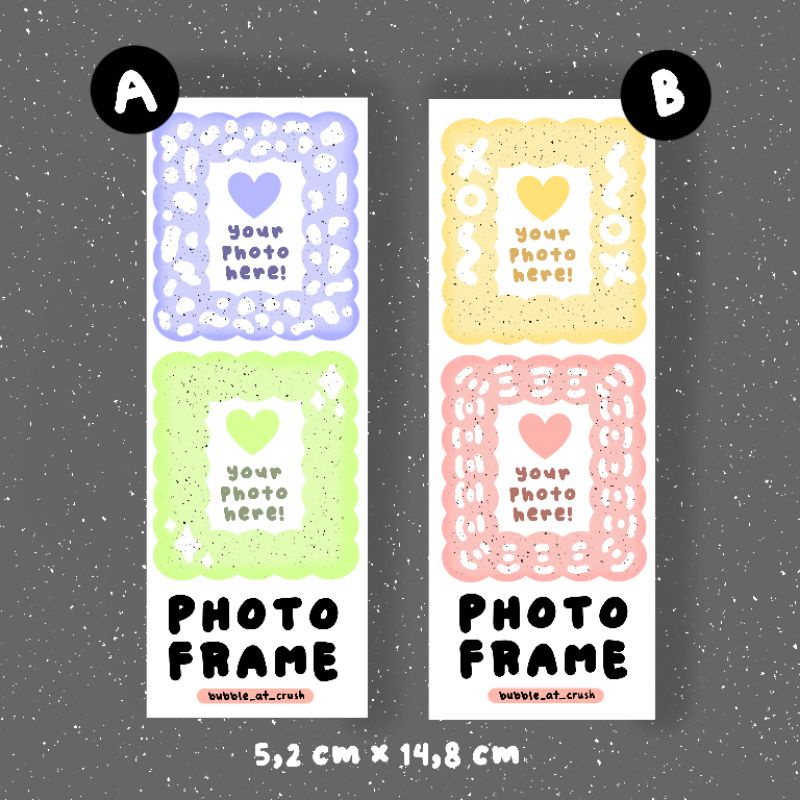 

(bubble_at_crush) photo frame stickers sheet kiss cut