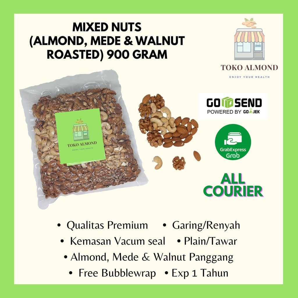 

Mixed Nuts Roasted (Panggang) 900gr