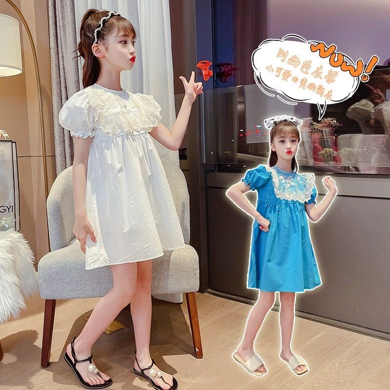 Dress Anak Perempuan Import Brokat Baloon Chinese 3-9 Tahun