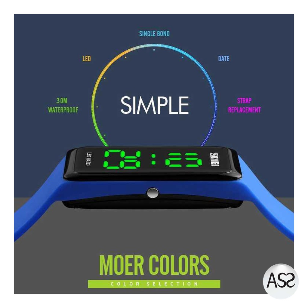 ASS Shop - SKMEI Wristband Jam Gelang LED - 1265A