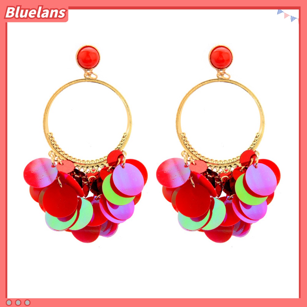Anting Stud Hoop Juntai Gaya Bohemian Untuk Wanita