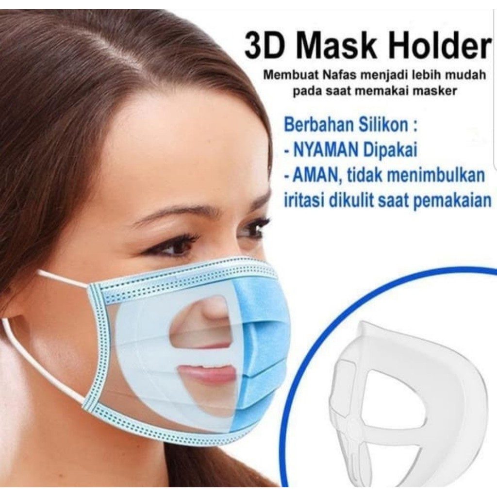 Penyangga Masker Anti Sesak Nafas / Pengap - MASK BRACKET SILICONE - Bisa Dicuci