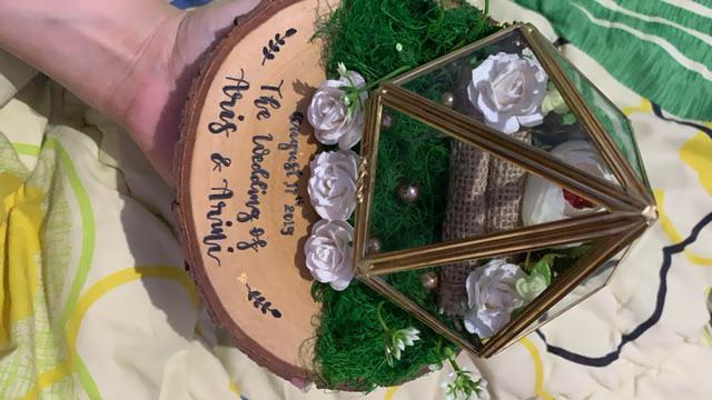 Ring Box / Ring Bearere Terrarium Gold