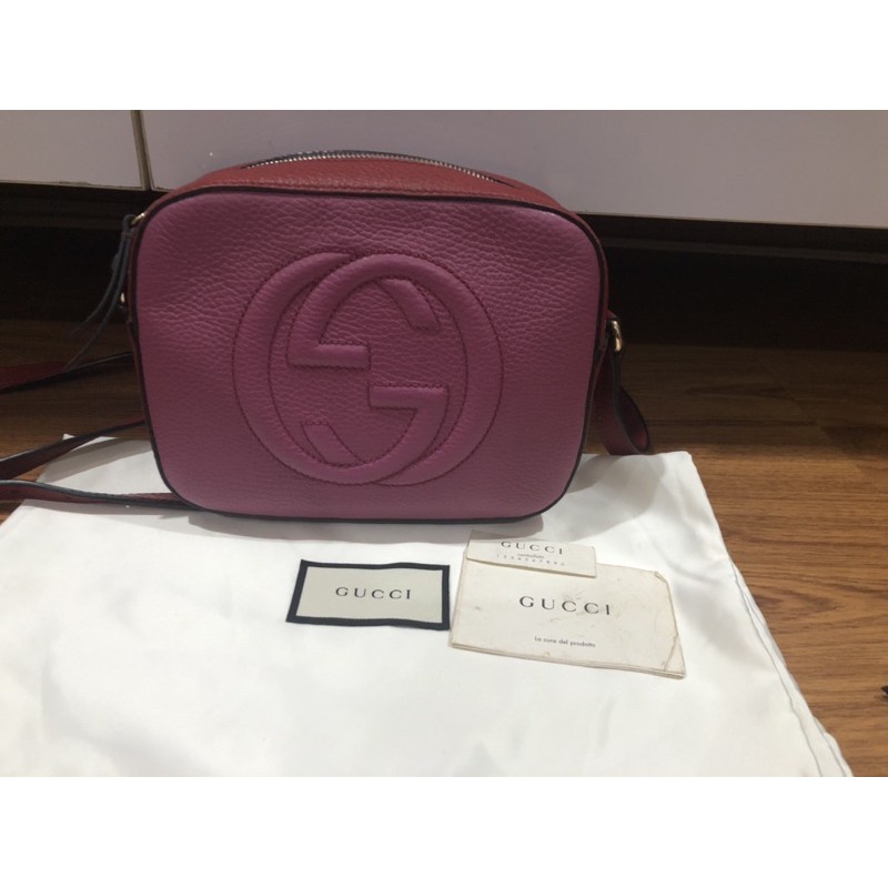 Preloved Gucci Soho leather pink/red
